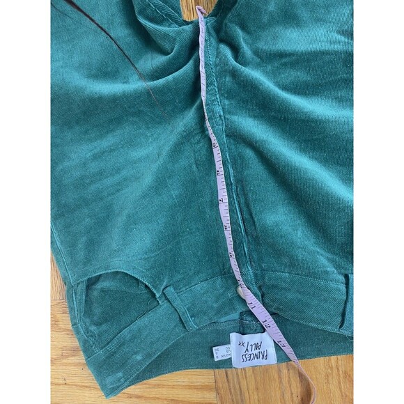 Princess Polly Nadia Corduroy Flare Pant US 0 Green Solid High Rise Holiday NEW - Picture 5 of 8